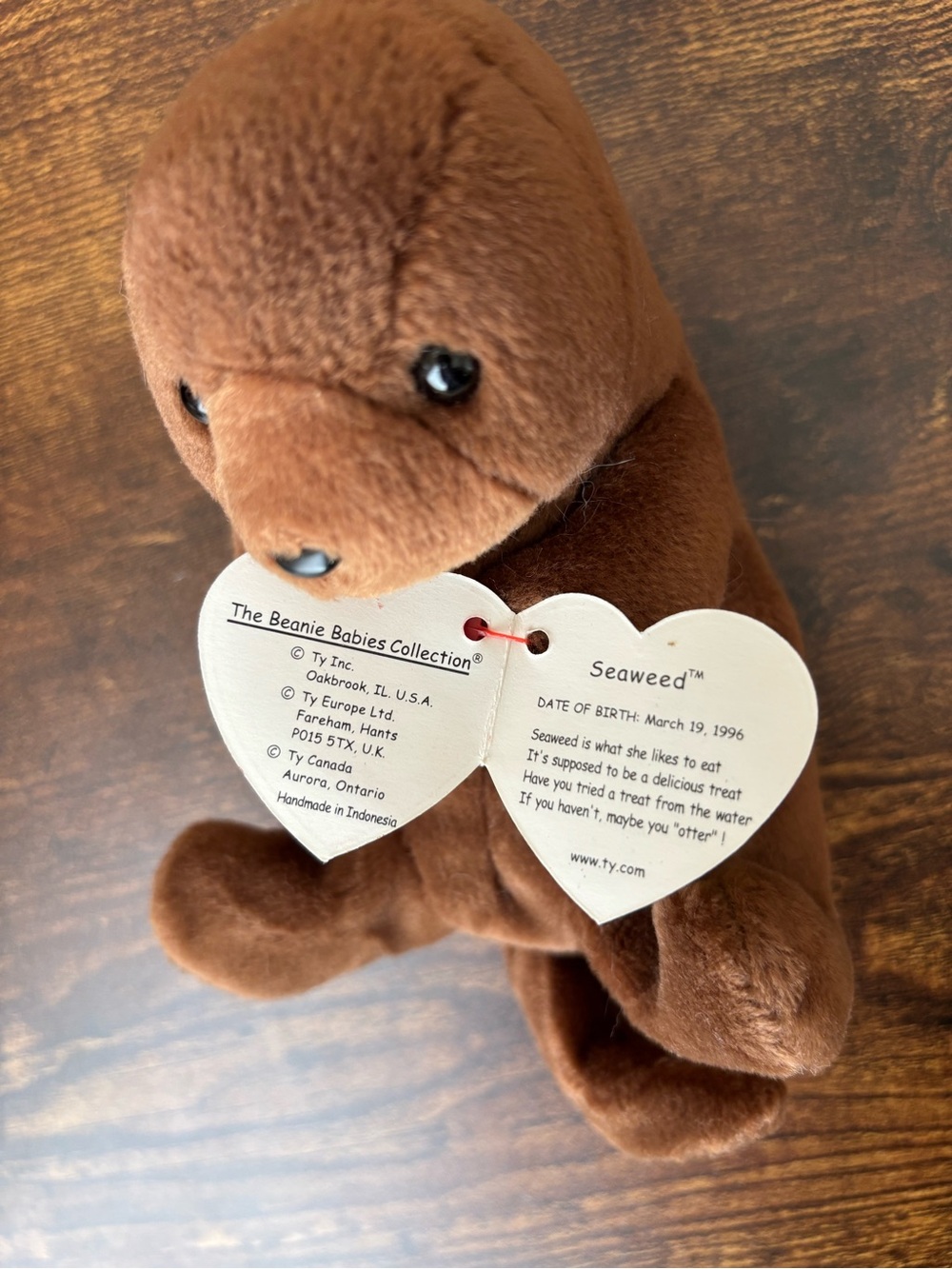 Ty Beanie Baby “Seaweed” the Otter - New With Tag (1996) Vintage/Rare - Picture 4 of 7